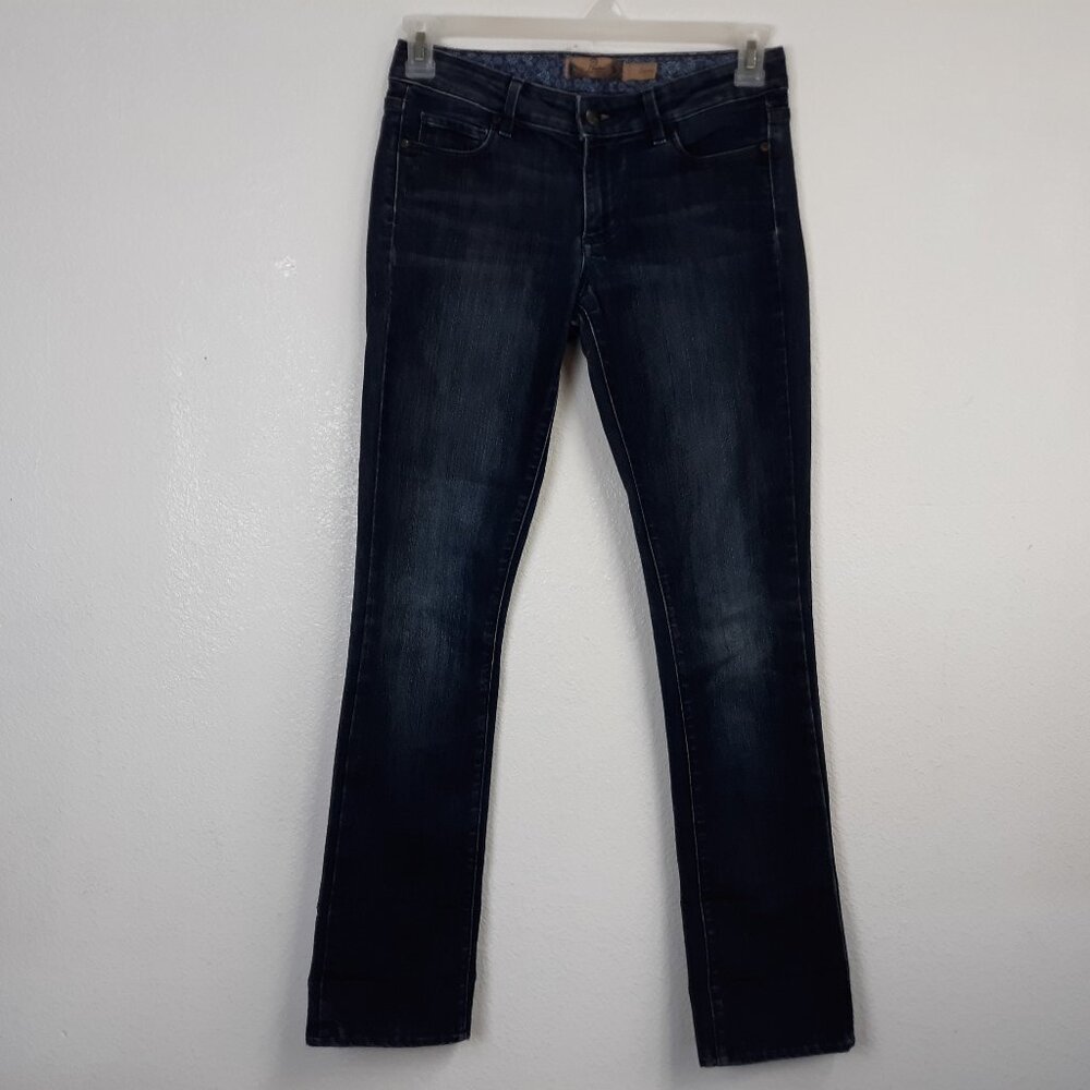 PAIGE Dark Wash Boot Cut Jeans